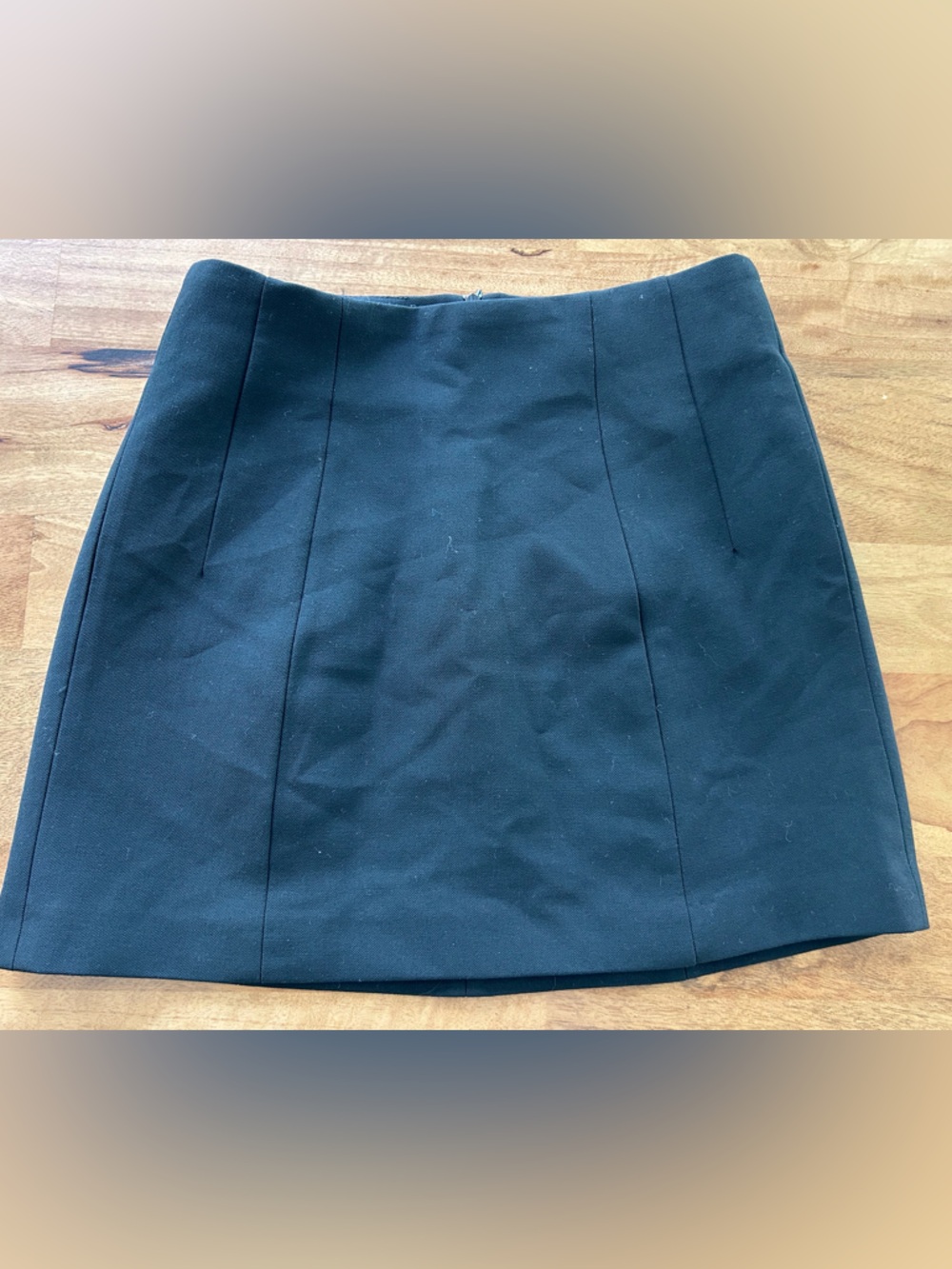 Zara Black Mini Skirt with back Zipper Size Small